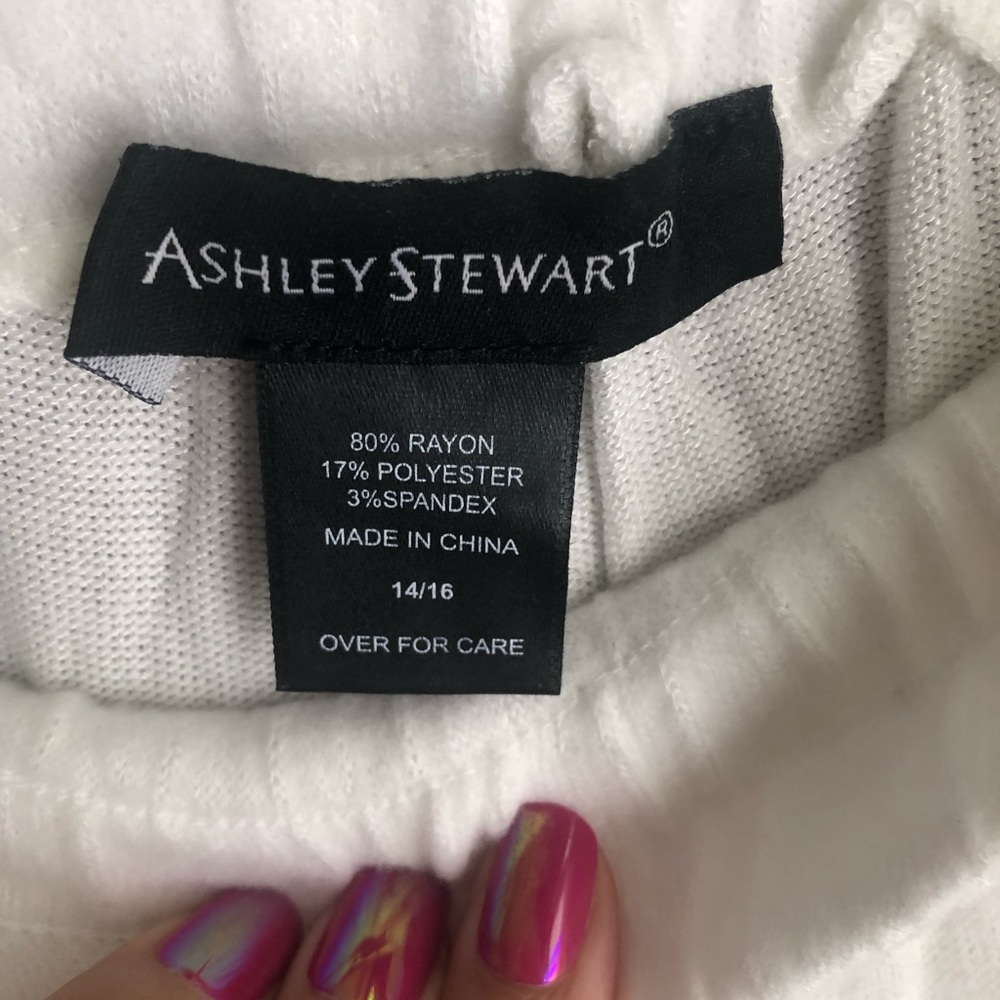Wide leg lounge pant Ivory Ashley Stewart 14/16 Luxe knit, Comfortable and cozy. - Picture 9 of 11